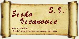 Sisko Vicanović vizit kartica